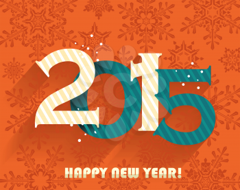 Happy new year 2015 creative greeting card design 