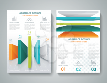 Vector brochure template design with 3d elements.