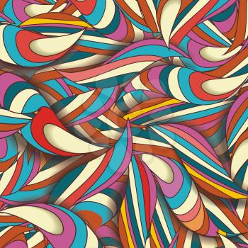 Decorative hand drawn doodle  pattern. Ornamental curl vector sketchy seamless background. Can be used for wallpaper, pattern fills, web page background, surface textures, covers, posters, flyers, ban