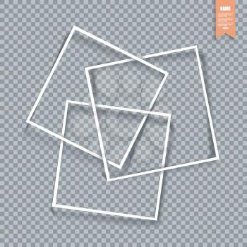 Collection of paper corners, frames and edges, vector illustration.