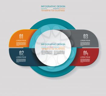 Vector infographic design, options template, timeline, graph presentation, business concept.