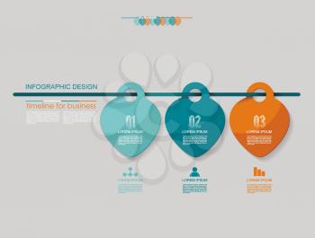Vector infographic design, options template, timeline, graph presentation, business concept.