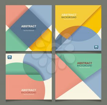 Set of banners with geometric design. Can be used for Cards, Covers, Voucher, Posters, and Flyers layout.