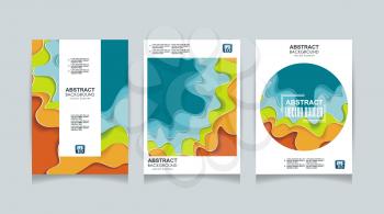 Color design templates for a4 covers, banners, flyers and posters with abstract  waves pattern. 