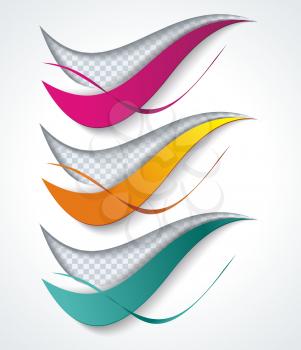 Set of colorful smooth futuristic wave layouts. Business backgrounds, presentation or identity.
