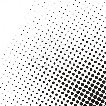 Abstract dotted black and white pattern. Circle halftone dots vector texture background.
