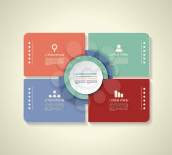 Vector infographic design, options template, timeline.