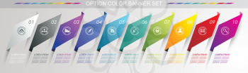 Modern design from folded banners. Can be used for workflow layout, diagram, number options, web design.