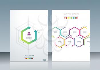 Vector  brochure template design with geometric simple shapes.