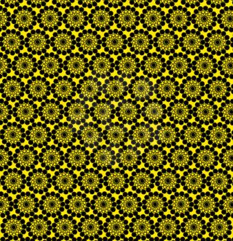 luxurious wallpapers with many round yellow patterns