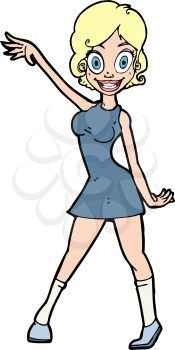 Royalty Free Clipart Image of a Party Girl
