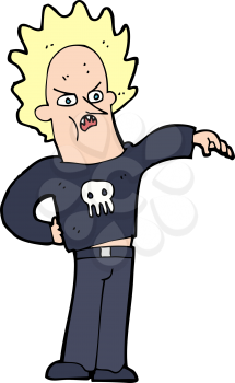 Royalty Free Clipart Image of a Nasty Boy
