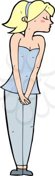 Royalty Free Clipart Image of a Pretty Female