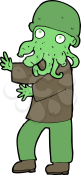 Royalty Free Clipart Image of an Alien Man