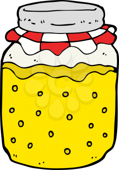 Royalty Free Clipart Image of a Honey Jar
