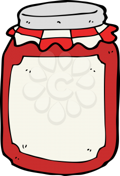 Royalty Free Clipart Image of a Jar of Jam