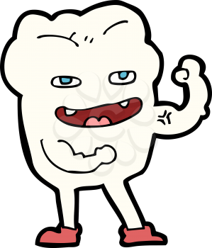 Royalty Free Clipart Image of a Strong Tooth