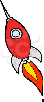 Royalty Free Clipart Image of a Rocket