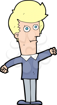 Royalty Free Clipart Image of a Man Punching