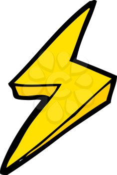 Royalty Free Clipart Image of a Lightening Bolt Symbol
