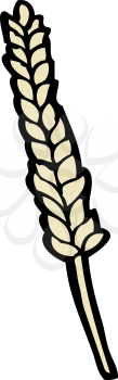 Royalty Free Clipart Image of a Wheat Stalk