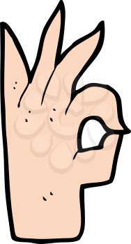 Royalty Free Clipart Image of a Hand Pinching