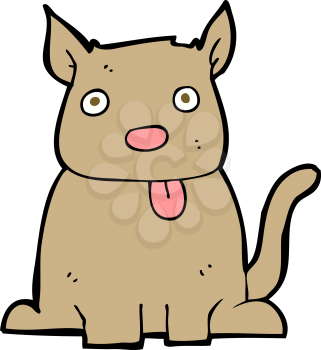 Royalty Free Clipart Image of a Dog Sticking Out Tongue