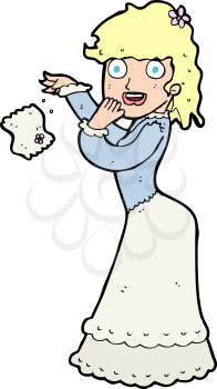 Royalty Free Clipart Image of a Victorian Woman 