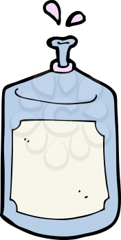 Royalty Free Clipart Image of a Squirting Bottle