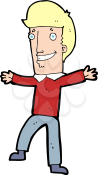 Royalty Free Clipart Image of a Happy Man 