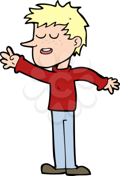 Royalty Free Clipart Image of a Man Reaching