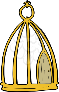 Royalty Free Clipart Image of a Bird Cage