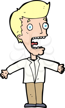 Royalty Free Clipart Image of a Screaming Man