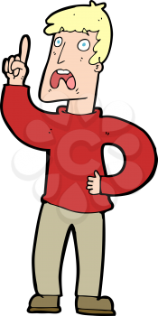 Royalty Free Clipart Image of a Man Making a Point
