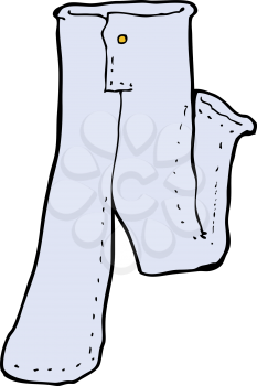 Royalty Free Clipart Image of a Pair of Jeans
