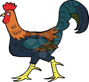 Royalty Free Clipart Image of a Cockerel