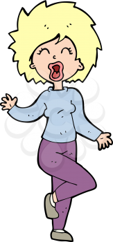 Royalty Free Clipart Image of a Woman Singing