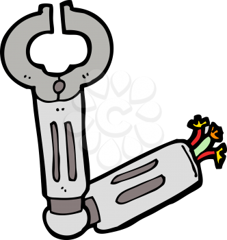 Royalty Free Clipart Image of a Robot Arm