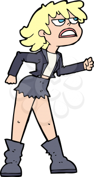 Royalty Free Clipart Image of a Mean Woman