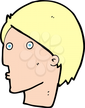 Royalty Free Clipart Image of a Mans Head