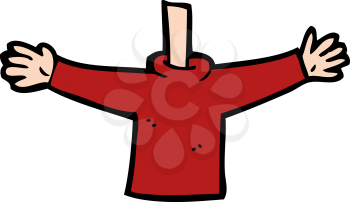 Royalty Free Clipart Image of a Man's Upper Body