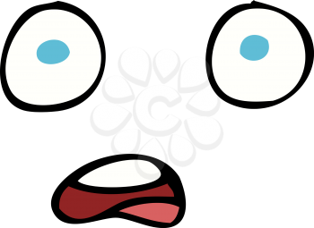 Royalty Free Clipart Image of a Shocked Face