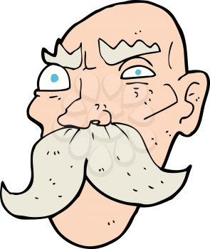 Royalty Free Clipart Image of a Bald Old Man