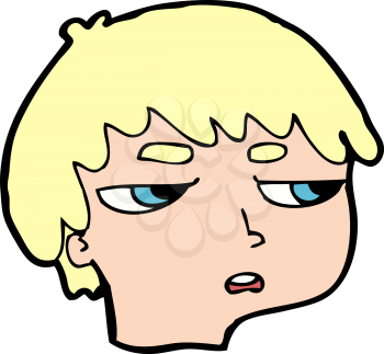 Royalty Free Clipart Image of an Annoyed Boy