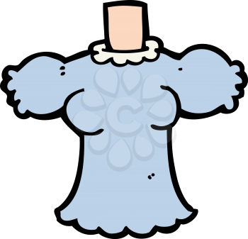 Royalty Free Clipart Image of a Woman's Torso
