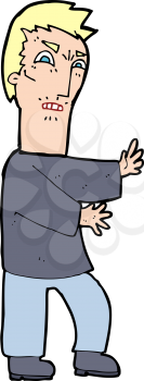 Royalty Free Clipart Image of a Frustrated Man