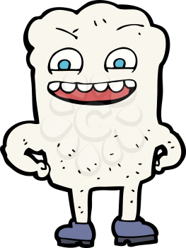 Royalty Free Clipart Image of a Tooth Character