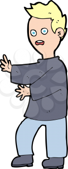 Royalty Free Clipart Image of a Man with No Nose