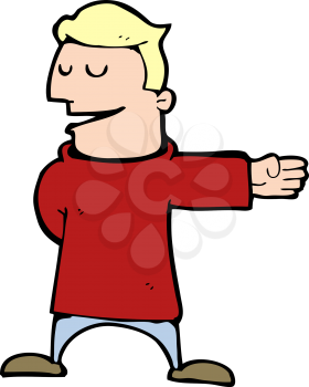 Royalty Free Clipart Image of a Man Directing