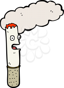 Royalty Free Clipart Image of a Cigarette Character